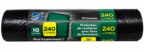 10 SACS HOUSSES CONTAINERS 240L 25� H135 L116 D74