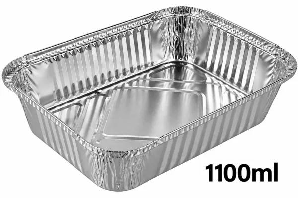 100 BARQUETTES ALU - BO1100 - 218�114x60mm - 1100ml