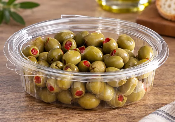 100 BARQUETTES SALADES OVALES + COUV 250CC