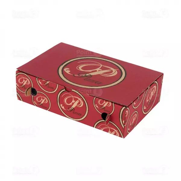 100 Boites CALZONE 2 Couleurs 20x30x8.2 ROUGE