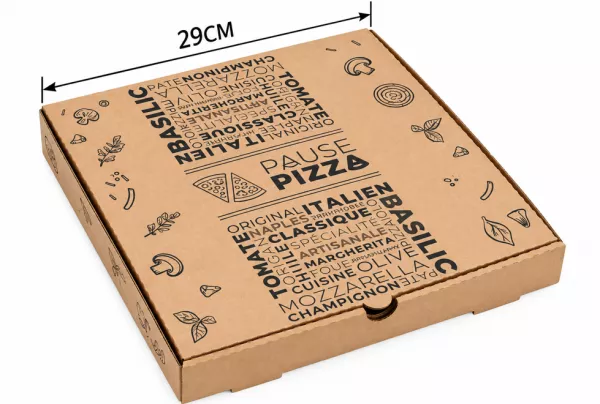 100 BOITES PIZZA PAUSE PIZZA  29 x 29 x 3,5 cm