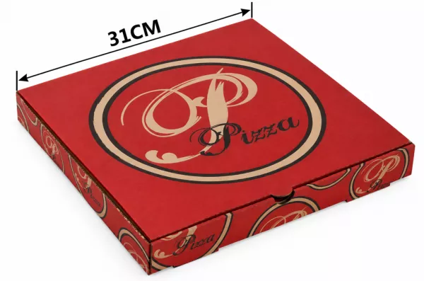 100 BOITES PIZZA ROUGE 31x31x3.5 