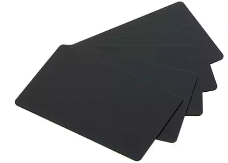 100 Cartes 54x86mm PVC NOIR
