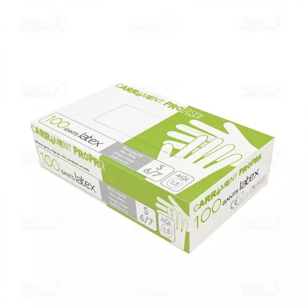 100 Gants LATEX Poudr� Blanc Taille XL