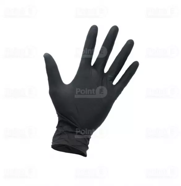 100 Gants Nitrile NOIR Non Poudr�s Taille L 8-9