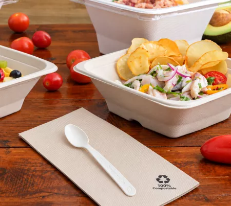 100 PETITES CUILLERES BIODEGRADABLE COMPOSTABLE