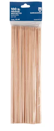 100 Pique Brochette 30cm Bois naturel