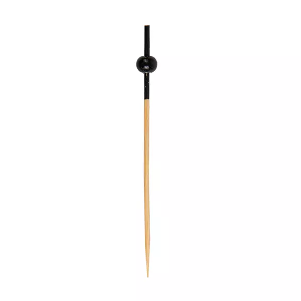 100 Piques Boule Noire 9cm Bambou