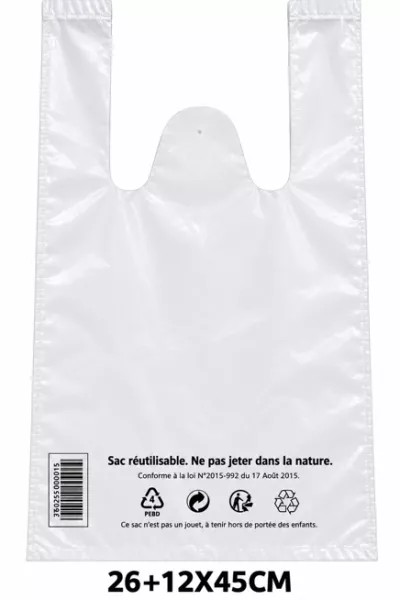100 SACS BRETELLES 26+12x45 50� BLANC