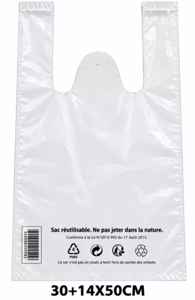 100 SACS BRETELLES 30+14x50 50� BLANC