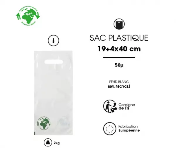 100 Sacs PDR Blanc 1 Bouteilles 16+4x40 55� / 11341