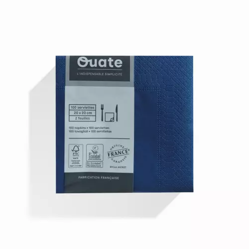 100 Serviettes 2 plis 20x20 MARINE