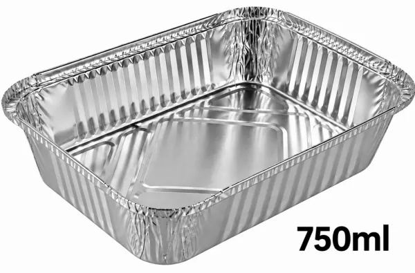 1000 BARQUETTES ALU - BO900 - 210 x 143 x 37 mm - 750ml