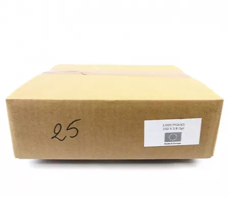 1000 Brochettes H&ecirc;tre 250x3.8mm