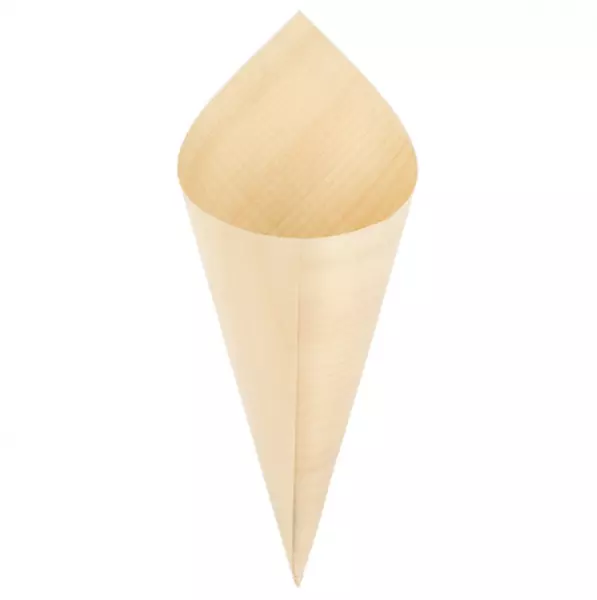 1000 CORNETS EN FEUILLE DE PEUPLIER 12.5CM NATUREL BOIS