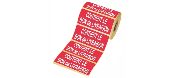 1000 Etiquettes en Rouleau CONTIENT LE BL 142x63mm