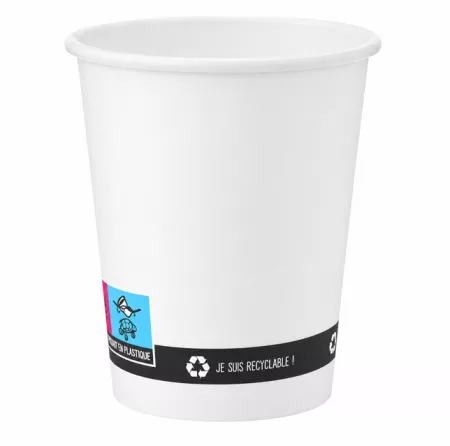 1000 GOBELETS KRAFT BLANC 10CL 