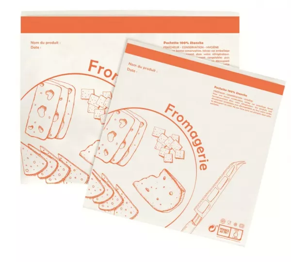 1000 POCHETTES ADHESIVES 250x250mm FROMAGERIE