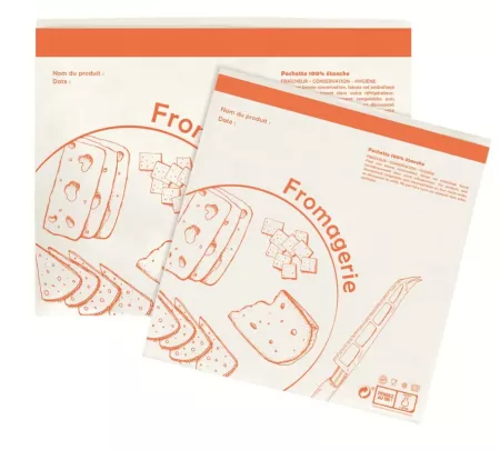 1000 POCHETTES ADHESIVES 250x250mm FROMAGERIE