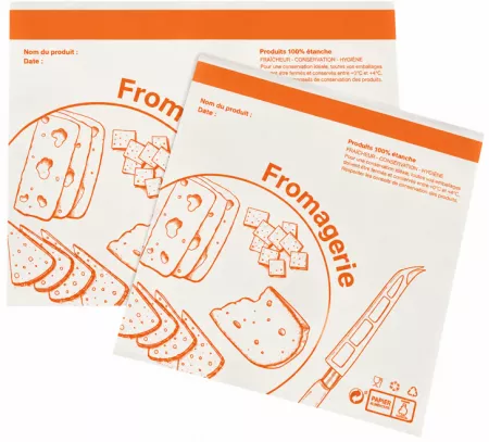 1000 POCHETTES ADHESIVES 250x250mm FROMAGERIE