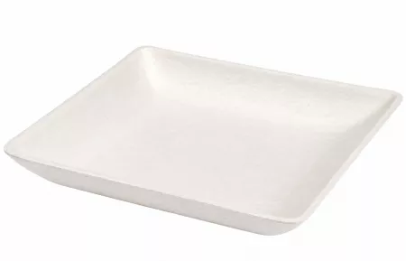 1000 R&Eacute;CIPIENTS CARR&Eacute; BAGASSE BLANC 6,5x6,5x1,2 CM BLANC BAGASSE