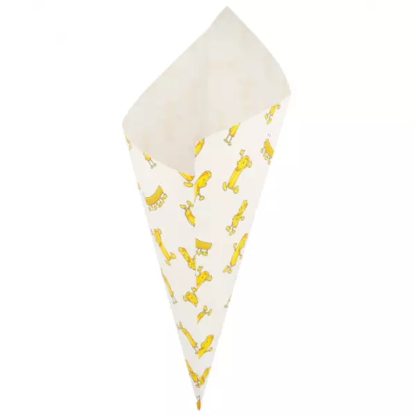 1000 SACHETS EN POINTE \'CHIPS\' 400 G 70 G/M2 34x24 CM BLANC PARCH.INGRAISSABLE