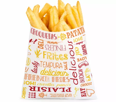 1000 SACHETS INGRAISSABLES POUR FRITURES 12X12cm PAROLES