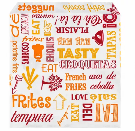 1000 SACHETS INGRAISSABLES POUR FRITURES 12X12cm PAROLES