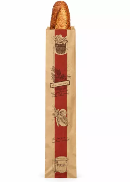 1000 SACS BAGUETTES KRAFT 90+35x410 