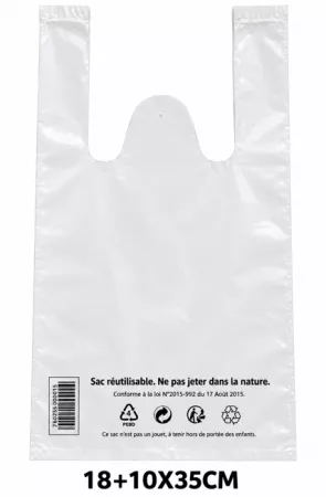 1000 SACS BRETELLES 50&micro; 18+10x35 BLANC
