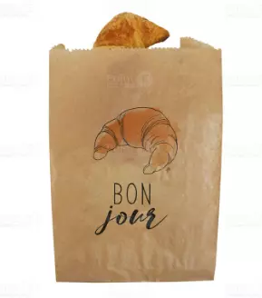 1000 Sacs Croissants 260+85x350mm BRUN N�7 / KRINKB07PTE