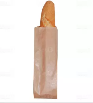 1000 Sacs demi-baguette kraft brun 9+6x30 