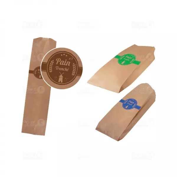 1000 Sacs Pain Tranch� Kraft 16+10x58cm N6