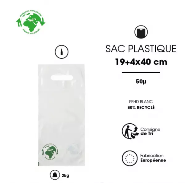 1000 Sacs PDR Blanc 1 Bouteilles 16+4x40 55� / 11341