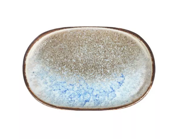 12 ASSIETTES OVALE DELTA 23X15CM PORCELAINE