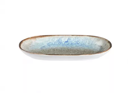 12 ASSIETTES OVALE DELTA 23X15CM PORCELAINE