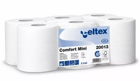12 ROULEAUX PAPIER WC CONFORT MINI JUMBO 2P GAUF