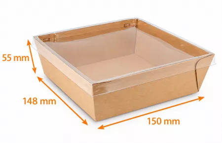 120 BARQUETTES NOMADE BRUN + COUVERCLE 150X150X55 - 1000ML