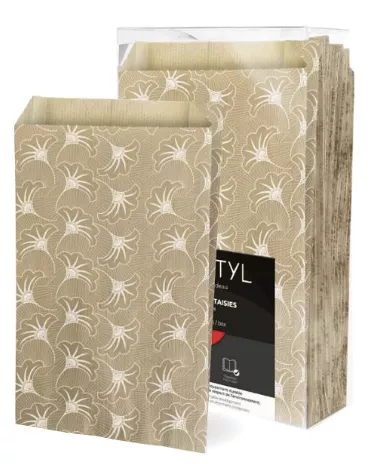 150 sacs cadeaux EVIDENCE kraft brun 12+4,5x20