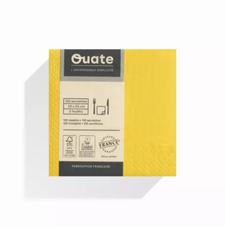 1800 Serviettes 2 plis 20x20 CITRON / CG191520