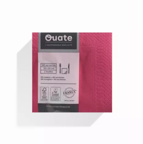 1800 Serviettes 2 plis 20x20 PIVOINE / CG191740