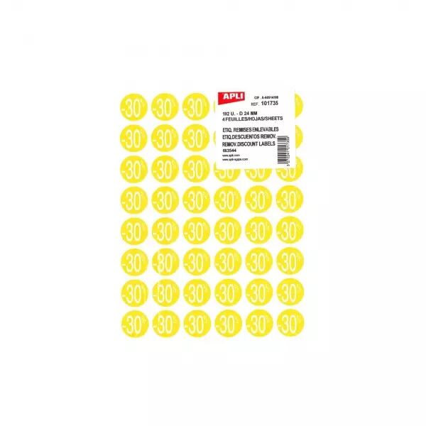 192 Pastilles Enlevables D24 JAUNE -30%