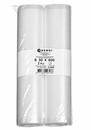2 ROULEAUX SACS SOUS VIDE GAUFFRES 300X6000mm