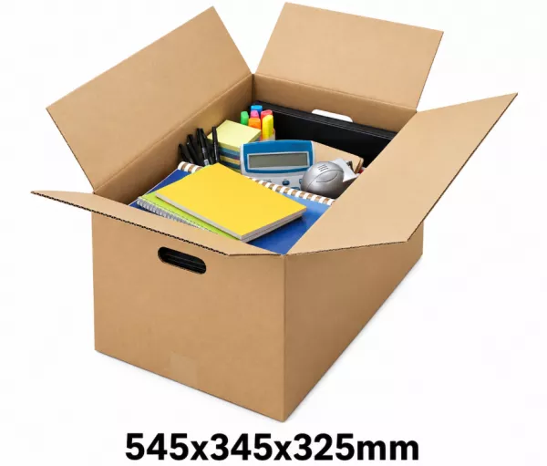 20 CAISSES CARTON AVEC POIGNEES 545 x 345 x 325 mm