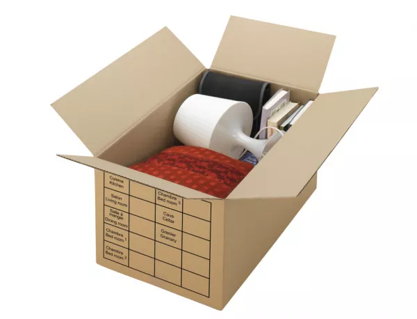 20 Caisses cartons d�m�nagement - SANS IMP. AVEC POIGN�ES 545 x 345 x 325 mm