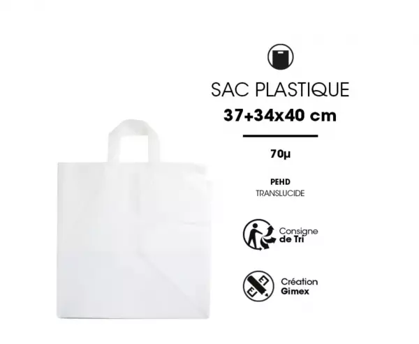 20 Sacs PEHD Traiteur Givr� 370+170x400