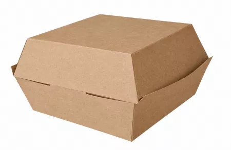 200 BOITES BURGER KRAFT + COUV 140X140X80MM 