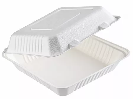 200 LUNCH BOX BAGASSE 1 COMAPRT 229 x 155 x 51 mm