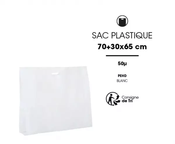 200 Sacs PDS Blanc 700+150/150x650 50� / 12108