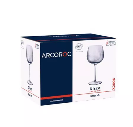 24 VERRES A PIED DISCO 60CL CRYSTAL GLASS